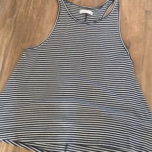 Abercrombie L black white muscle tank